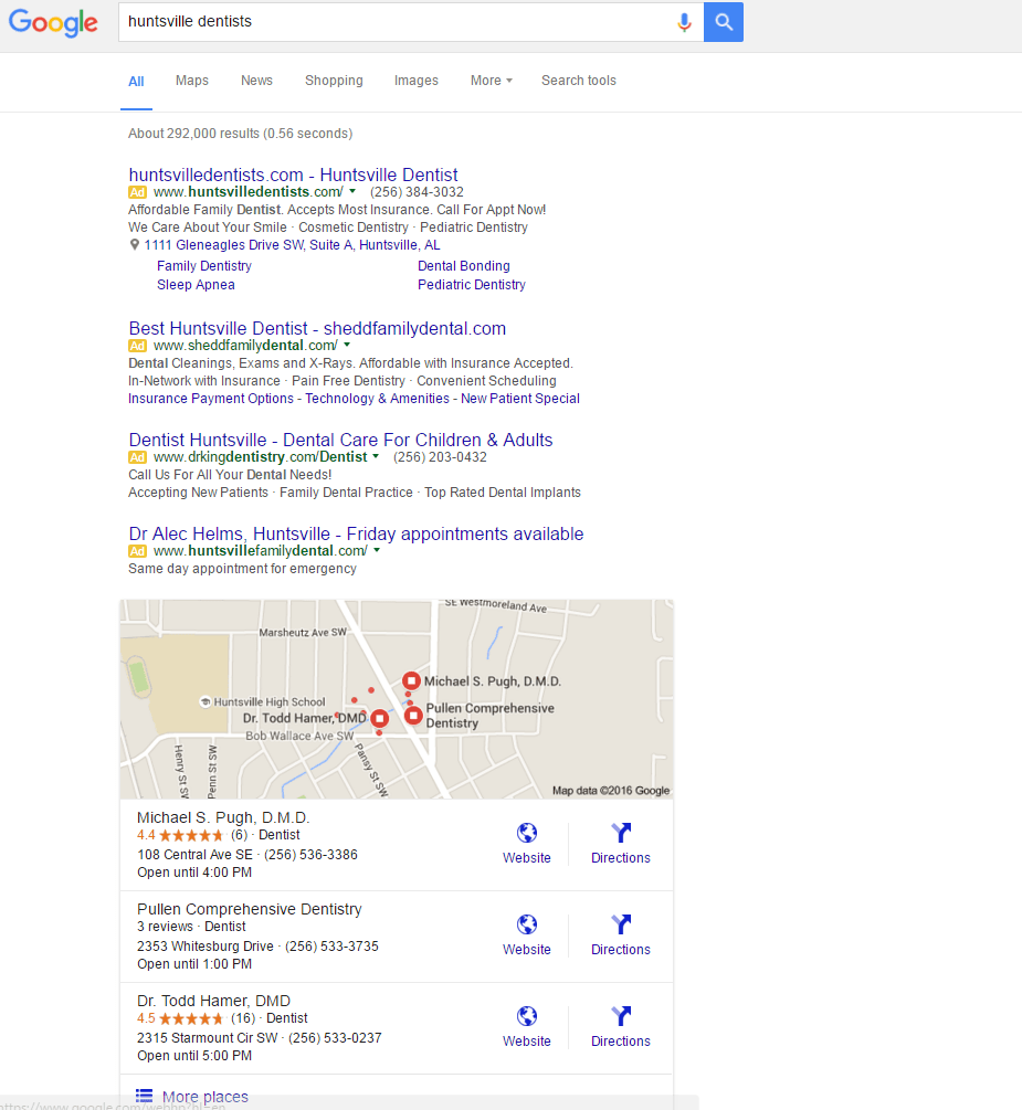 huntsville dentist search