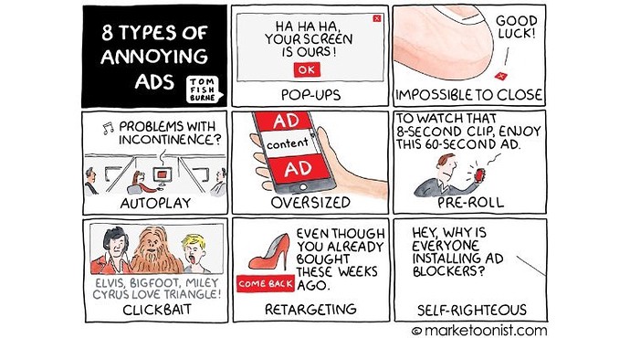 Annoying ads by the&nbsp;Marketoonist
